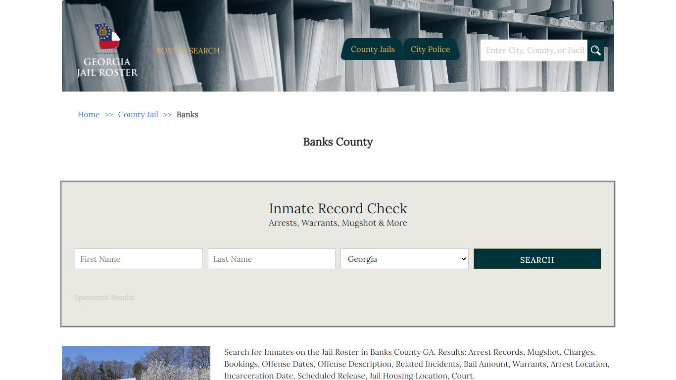 Banks County - Georgia Jail Inmate Search